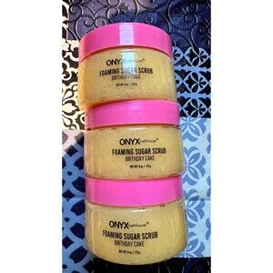 ONYX bathhouse FOAMING SUGAR SCRUB "BIRTHDAY CAKE" NEW & UNOPENED